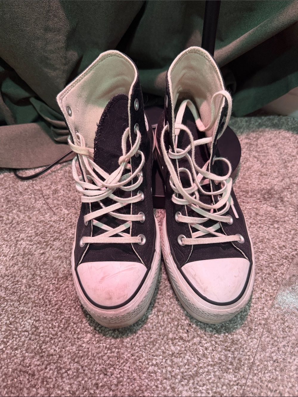 Classic Black High-Top Canvas Sneakers
